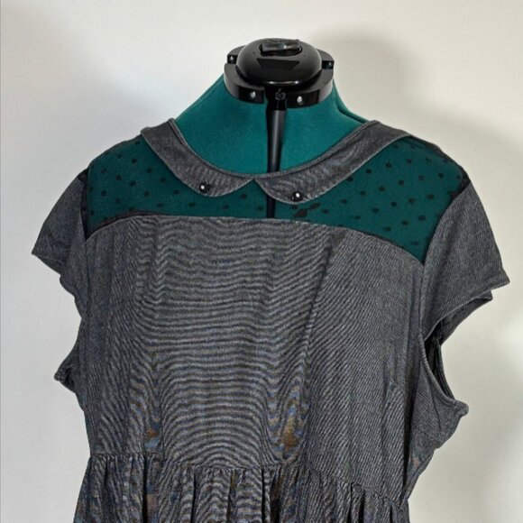 Modcloth Graphite Grey Peter Pan Collar Dress with Pockets - Picture 3 of 3